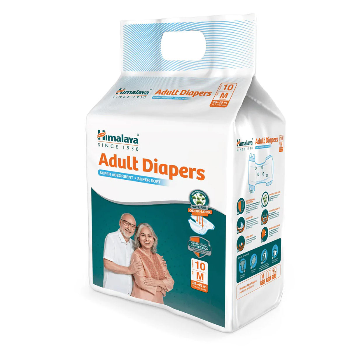 Himalaya Adult Diapers Medium, 10 Count, Pack of 1 