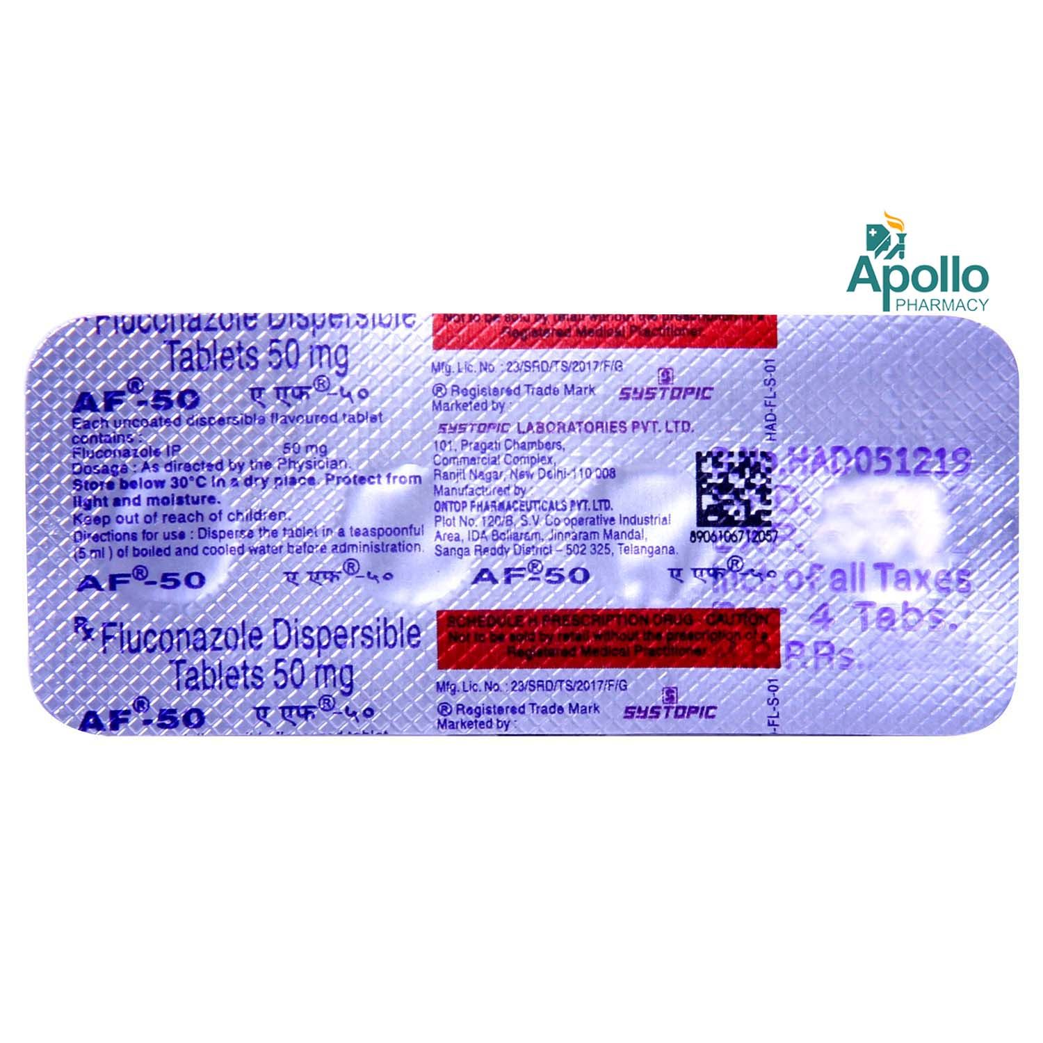 Af 50mg Tablet Price Uses Side Effects Composition Apollo 24 7