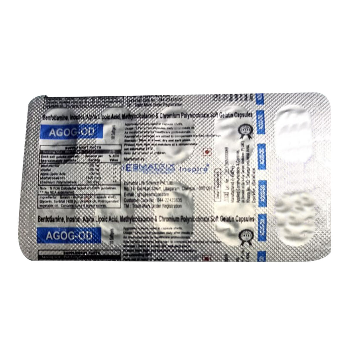 Agog OD Capsule 10's Price, Uses, Side Effects, Composition - Apollo ...