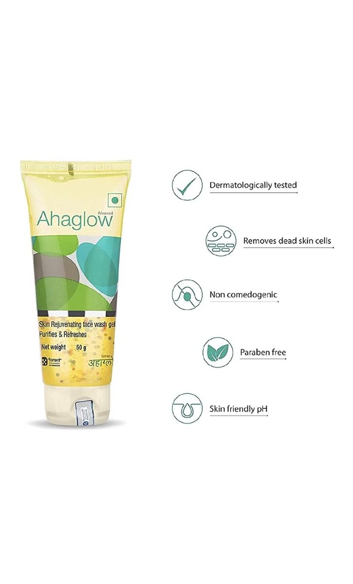 Ahaglow Skin Rejuvenating Gel Face Wash, 50 gm Price, Uses, Side Effects, Composition Apollo