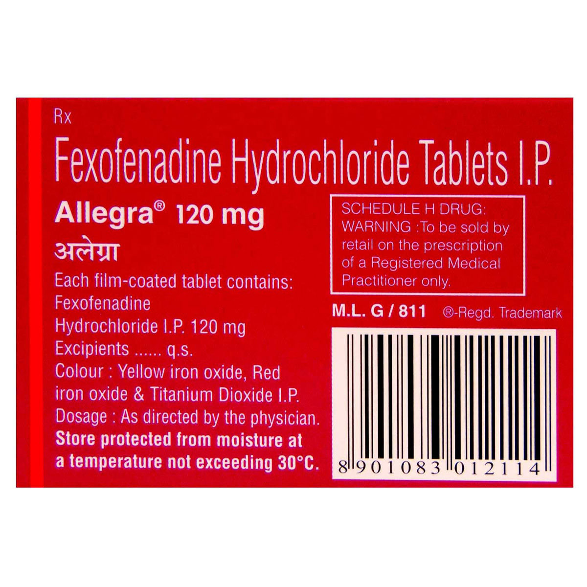 Allegra 120 Mg Tablet 10s Price Uses Side Effects Composition