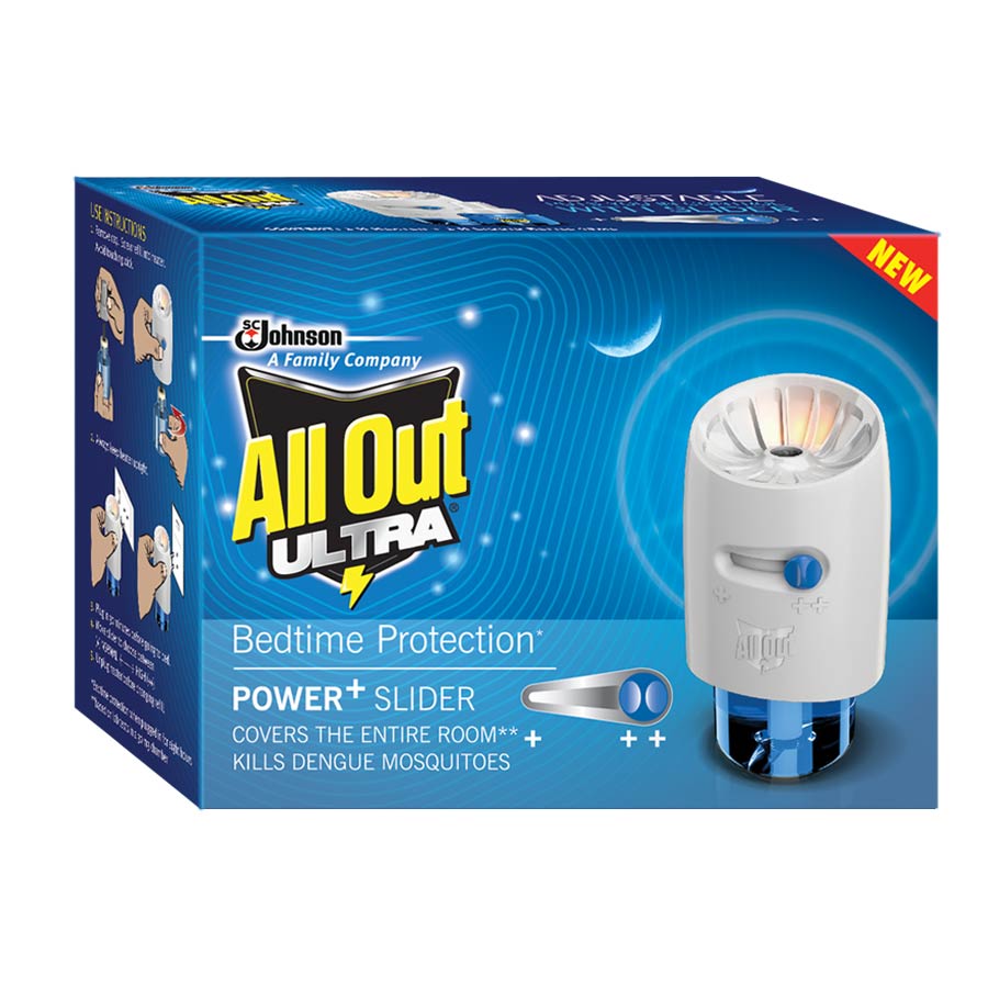 Buy All Out Ultra Power+ Slider Mosquito Repellent Refill With Machine, 1 kit Online
