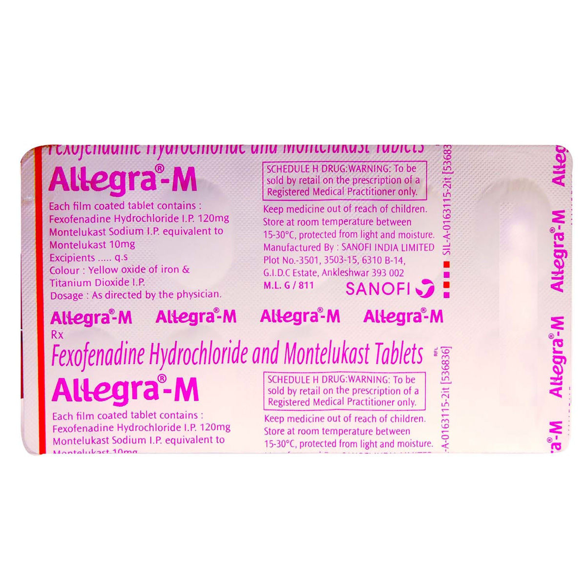 Allegra-M 120 mg/10 mg Tablet 10's Price, Uses, Side Effects ...