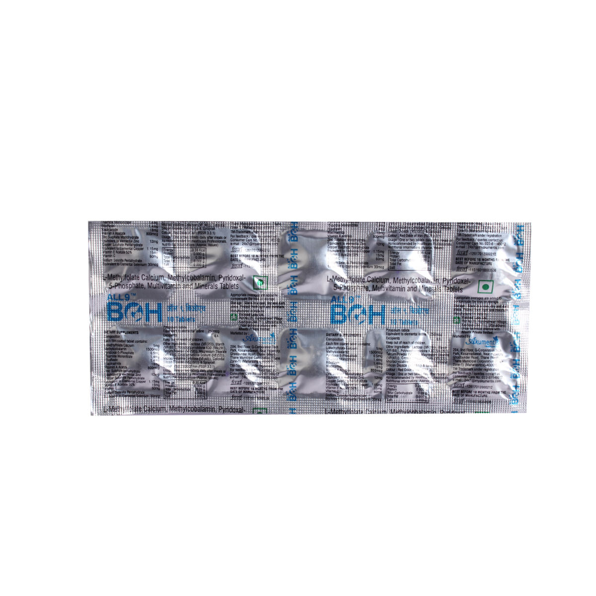 All 9 BOH Tablet 10's Price, Uses, Side Effects, Composition - Apollo