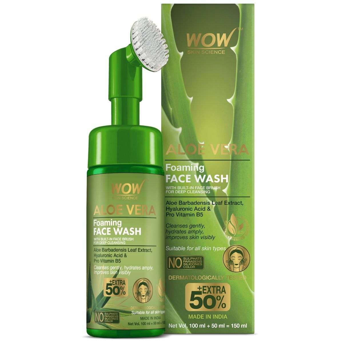 Wow Skin Science Aloe Vera Foaming Face Wash, 100 ml Price, Uses, Side