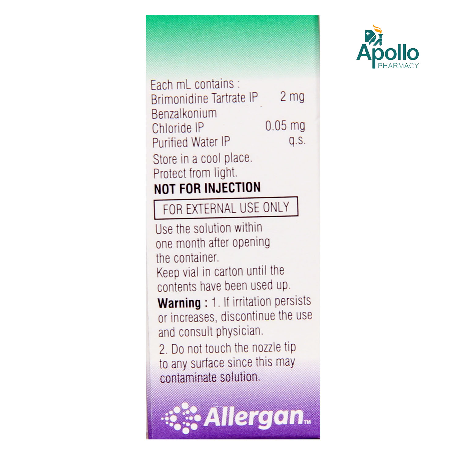 ALPHAGAN EYE DROPS 5ML Price, Uses, Side Effects, Composition Apollo