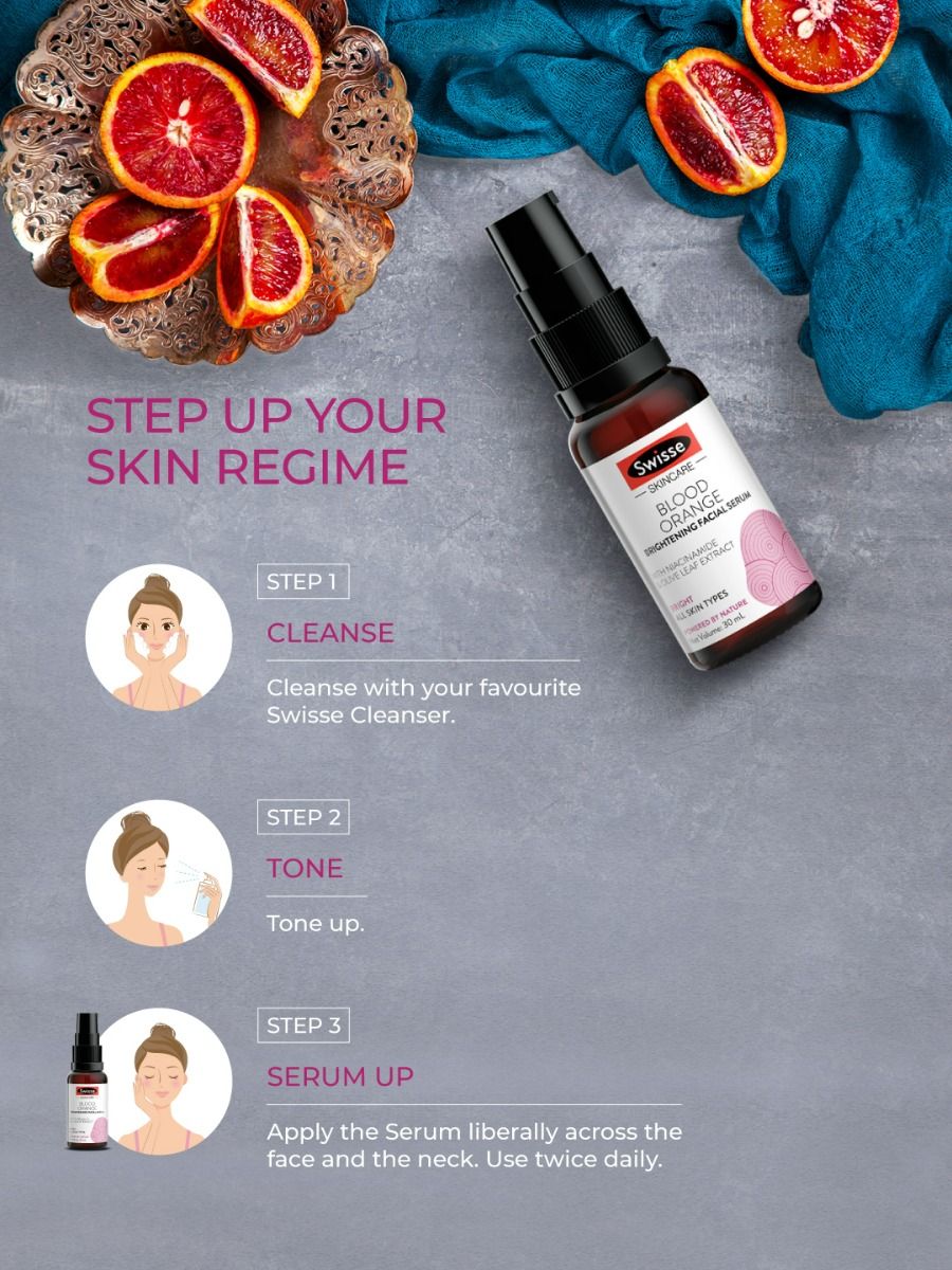 Swisse Skincare Blood Orange Brightening Facial Serum, 30 ml Price