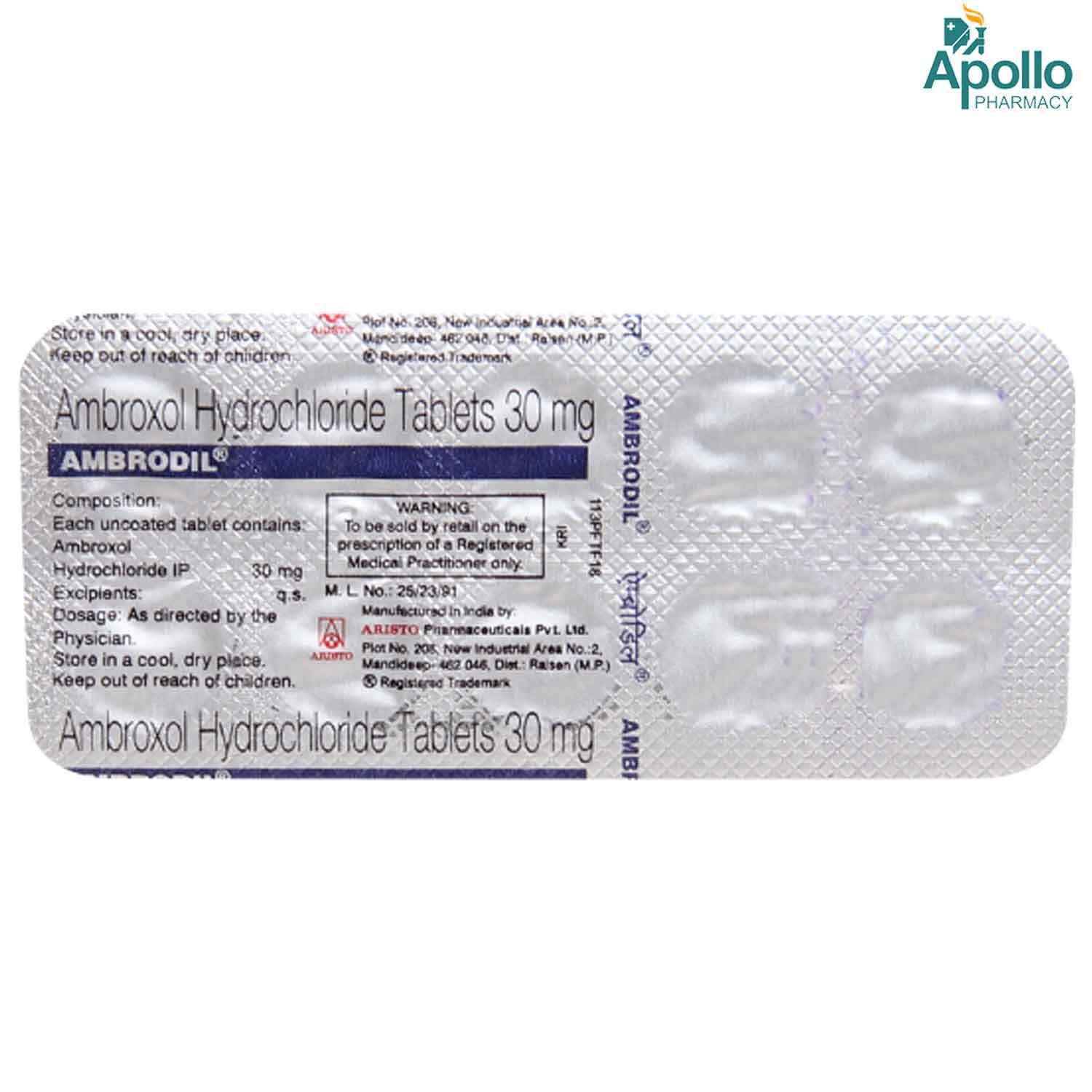 AMBRODIL 30MG TABLET Price, Uses, Side Effects, Composition - Apollo ...