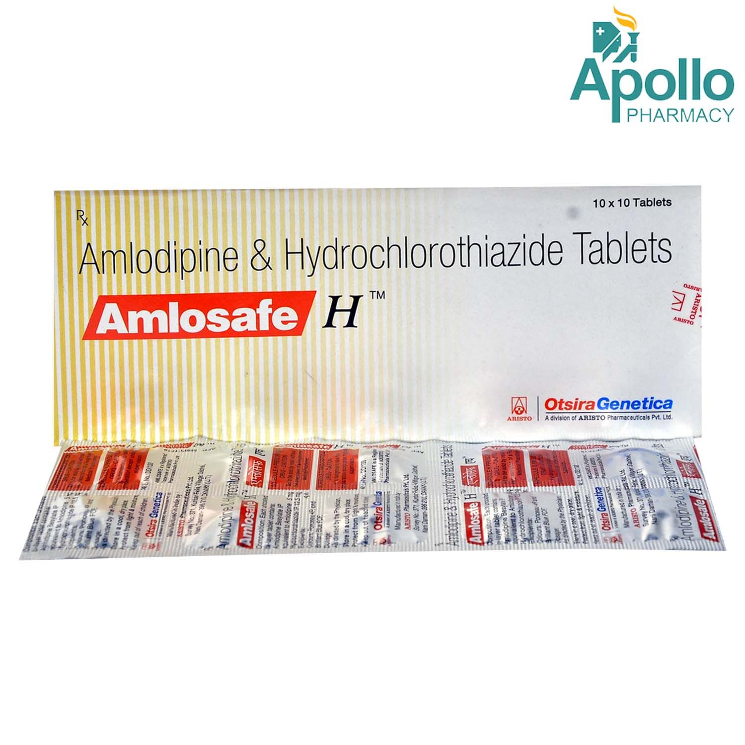 Amlosafe H Tablet 10's Price, Uses, Side Effects, Composition - Apollo