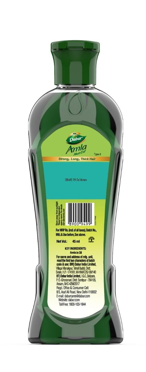 Dabur Amla Hair Oil, 45 ml Price, Uses, Side Effects, Composition - Apollo  Pharmacy
