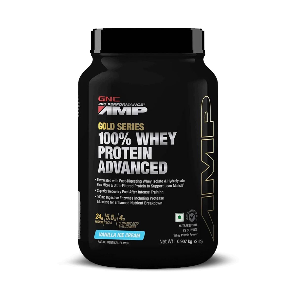 GNC AMP Gold Series 100 Whey Protein Advanced Vanilla Ice Cream