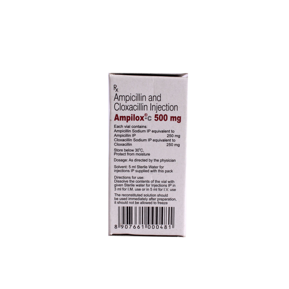 Ampilox C 500 mg Injection 1's Price, Uses, Side Effects, Composition ...