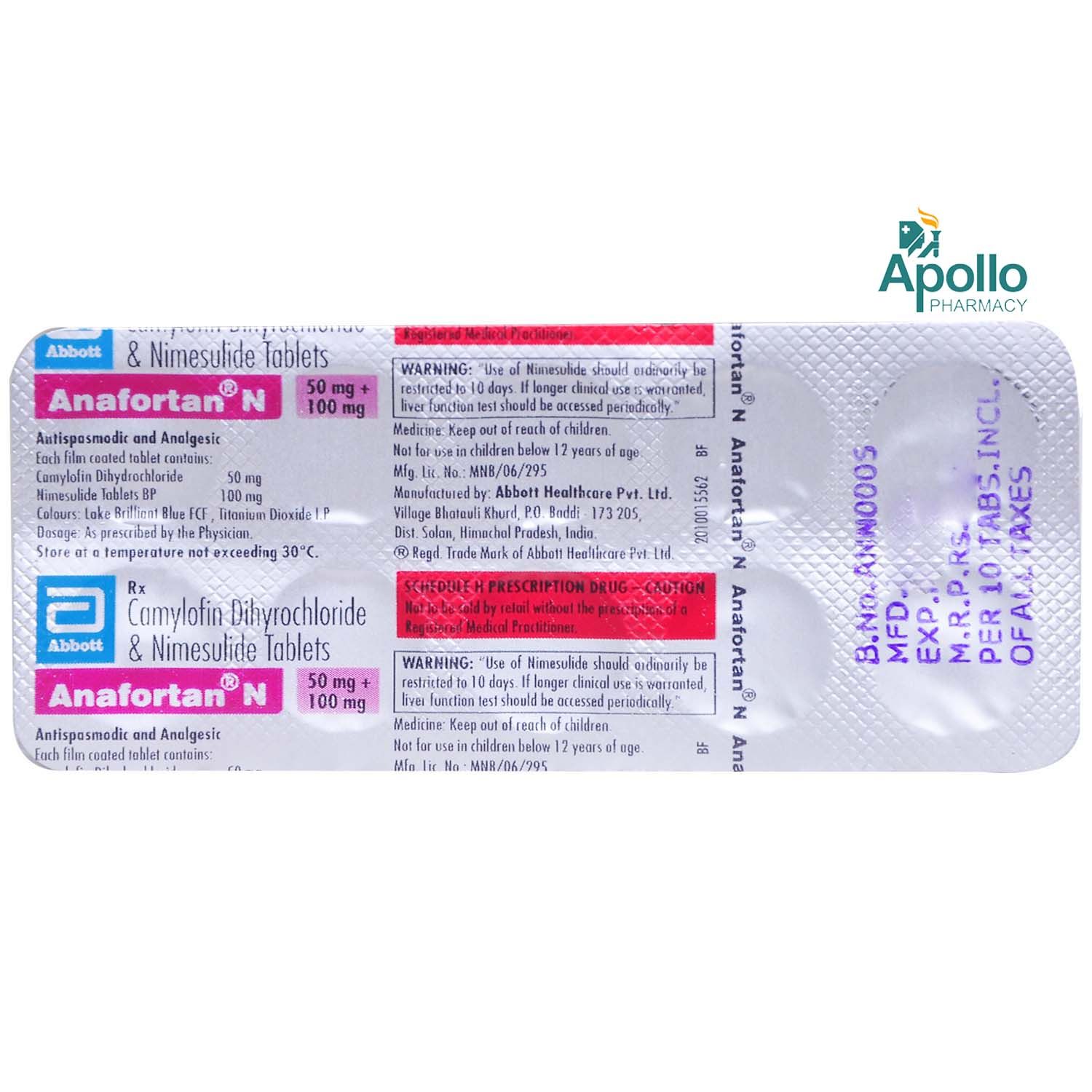 Anafortan N Tablet 10s Price Uses Side Effects Composition Apollo