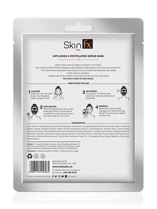 Skin Fx Anti-Aging & Revitalizing Serum Mask, 25 ml, Pack of 1 