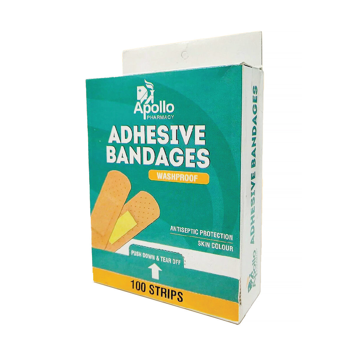 Apollo Pharmacy Adhesive Bandages, 100 Count, Pack of 100 S