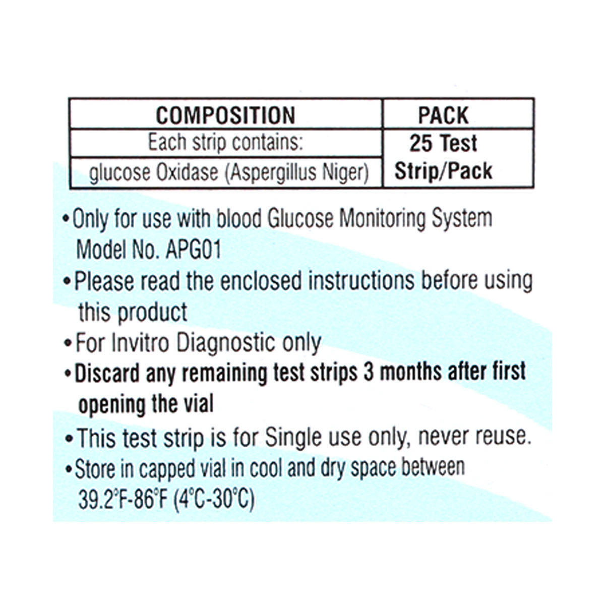 Apollo Pharmacy Blood Glucose 25 Test Strips + 25 Lancets, 1 kit, Pack of 1 