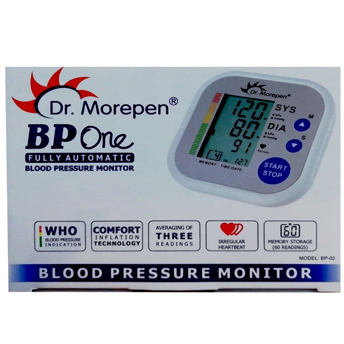 Buy Dr. Morepen BP One Fully Automatic Blood Pressure Monitor BP-02, 1 Count Online