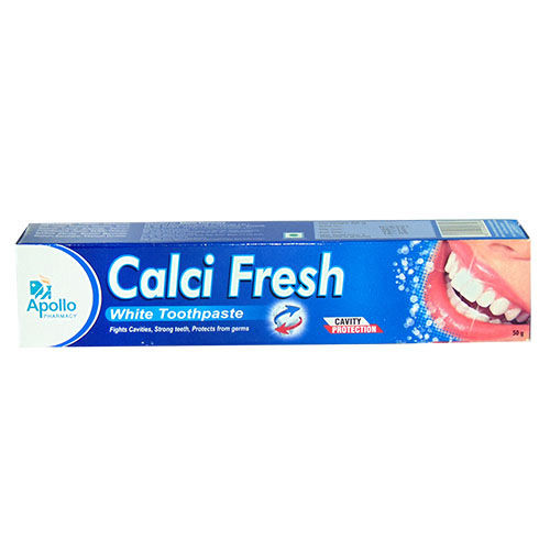 Buy Apollo Pharmacy Calci Fresh White Toothpaste, 50 gm Online
