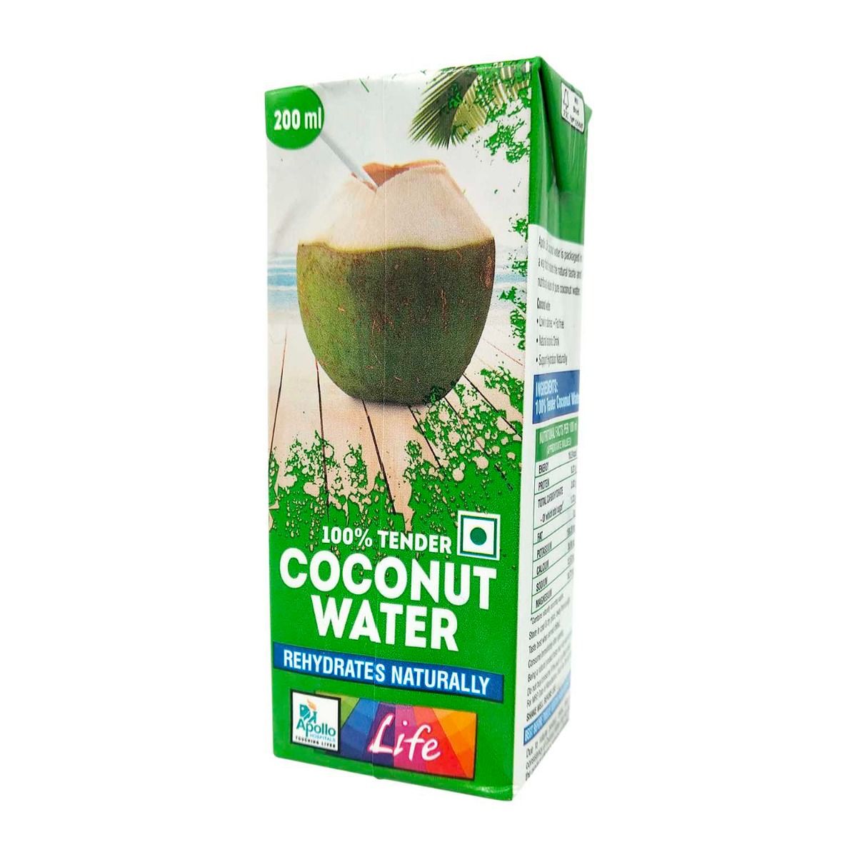 Buy Apollo Pharmacy Coconut Water, 200 ml Online