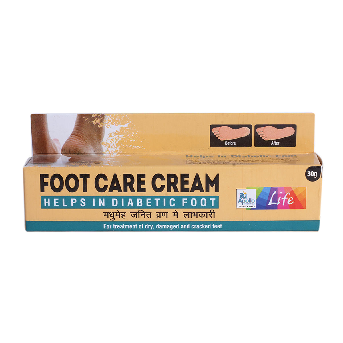 Apollo Life Diabetic Foot Care Cream, 30 gm, Pack of 1 