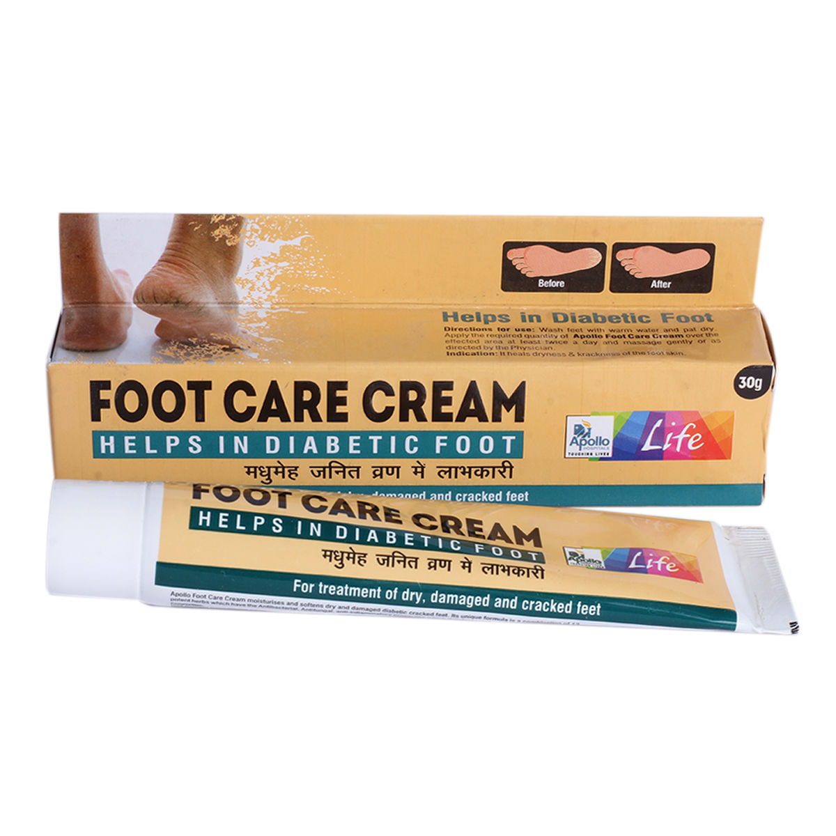 Buy Apollo Life Diabetic Foot Care Cream, 30 gm Online