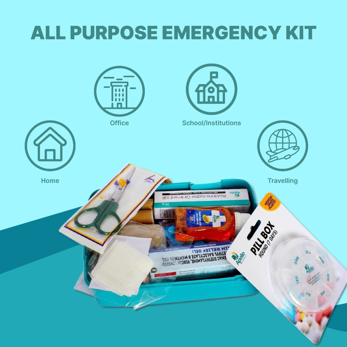 Apollo Pharmacy First Aid Kit, 1 Count Price, Uses, Side Effects