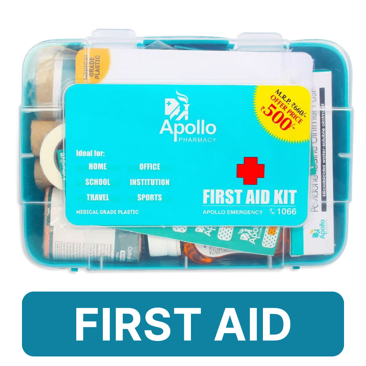 Apollo Pharmacy First Aid Kit, 1 Count, Pack of 1 