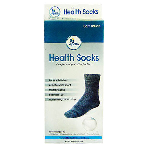 Buy Apollo Pharmacy Health Socks white 1 Pair Online