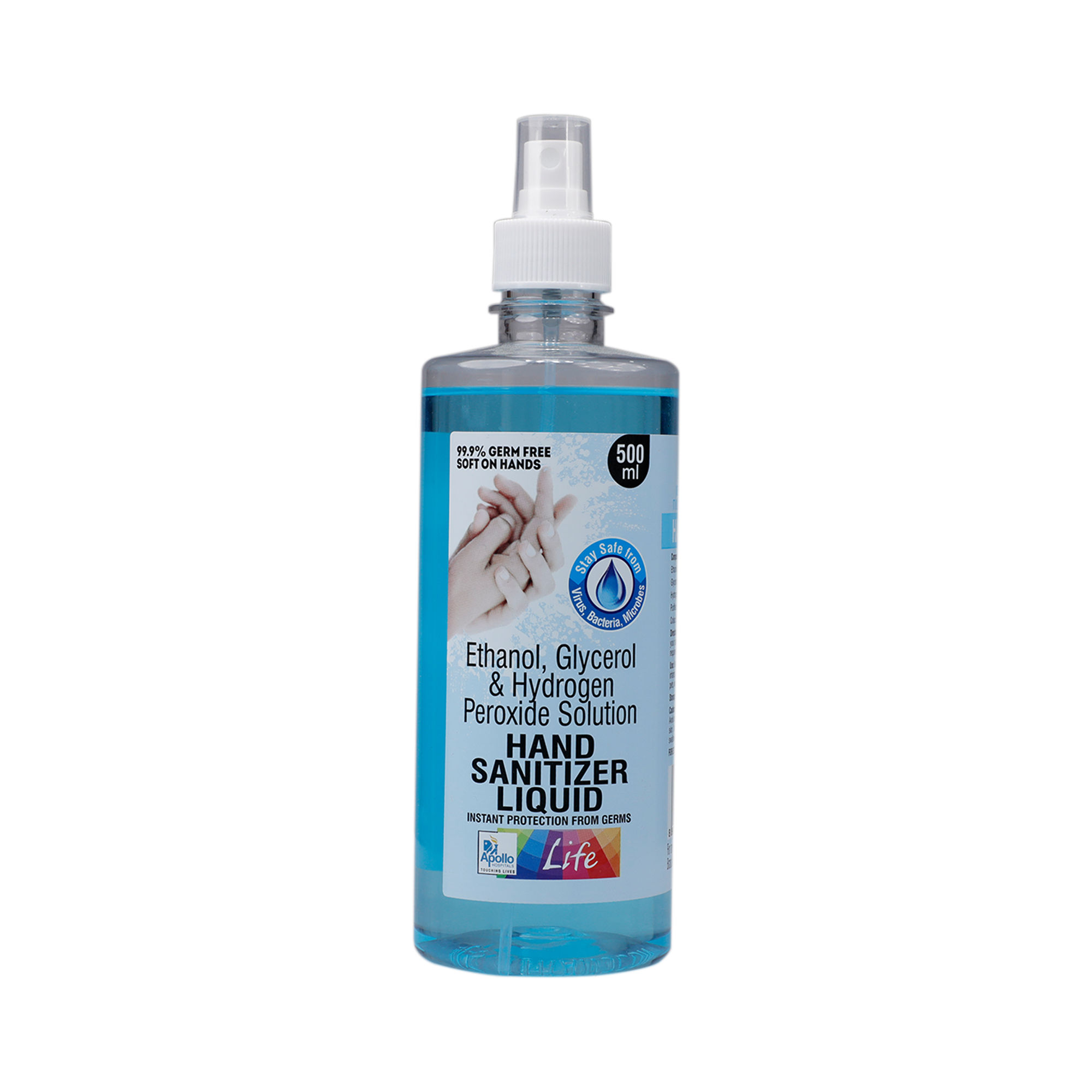 Apollo Life Hand Sanitizer Liquid Spray, 500 ml, Pack of 1 