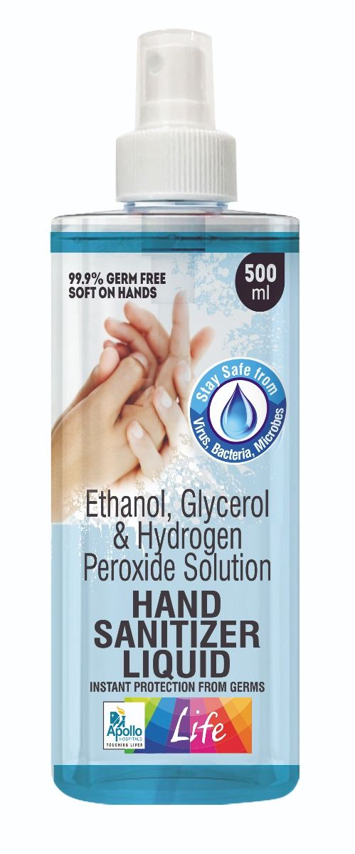 Buy Apollo Life Hand Sanitizer Liquid Spray, 500 ml Online