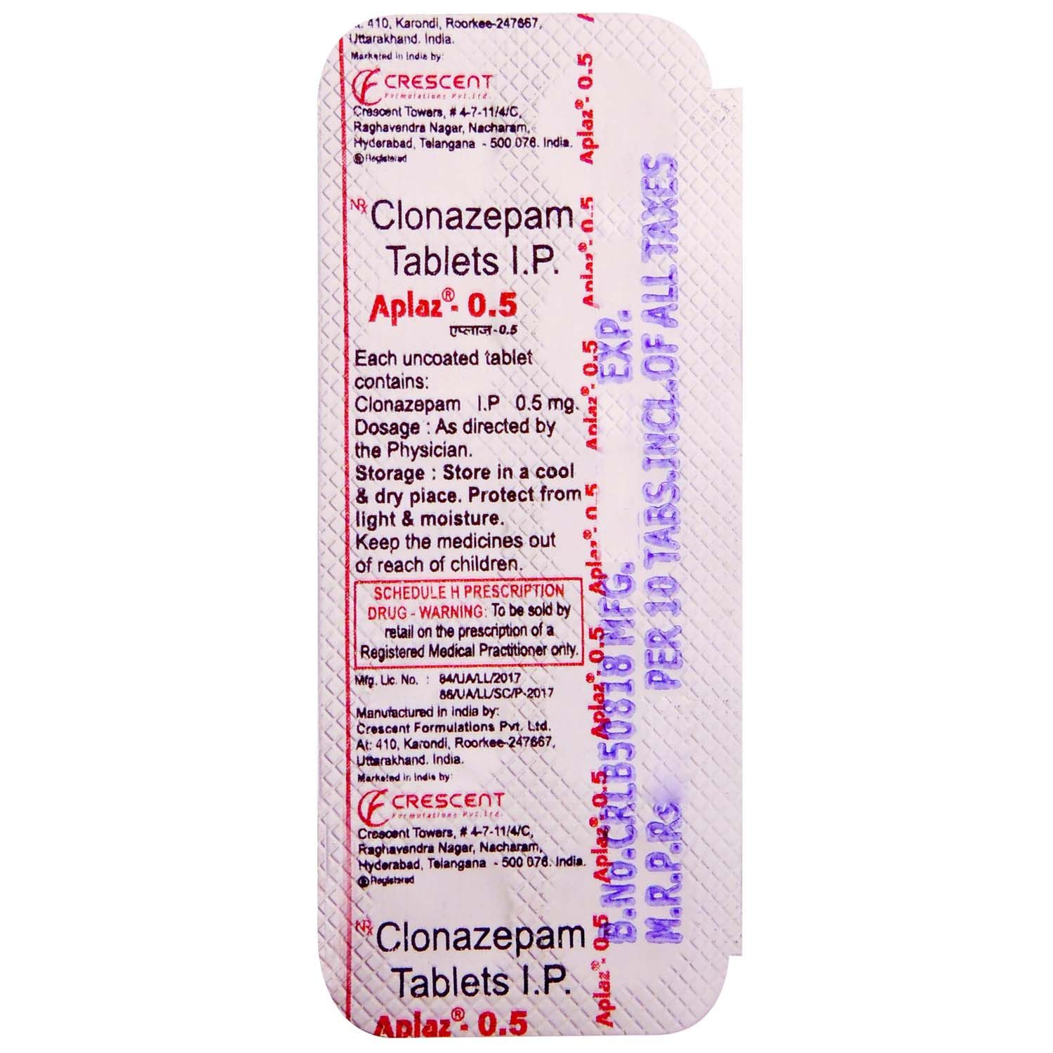 Clonazepam R 0.5mg