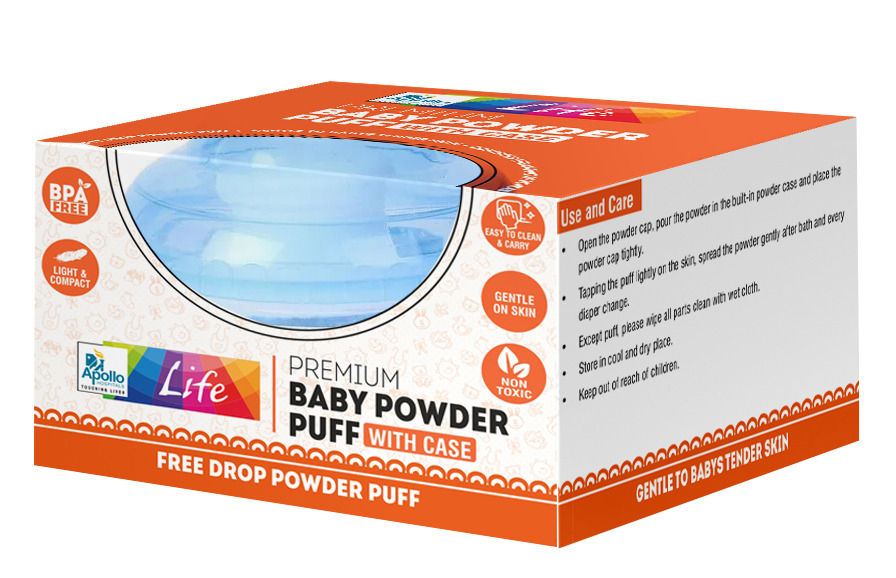 Buy Apollo Life Premium Baby Powder Puff with Case, 1 Count Online