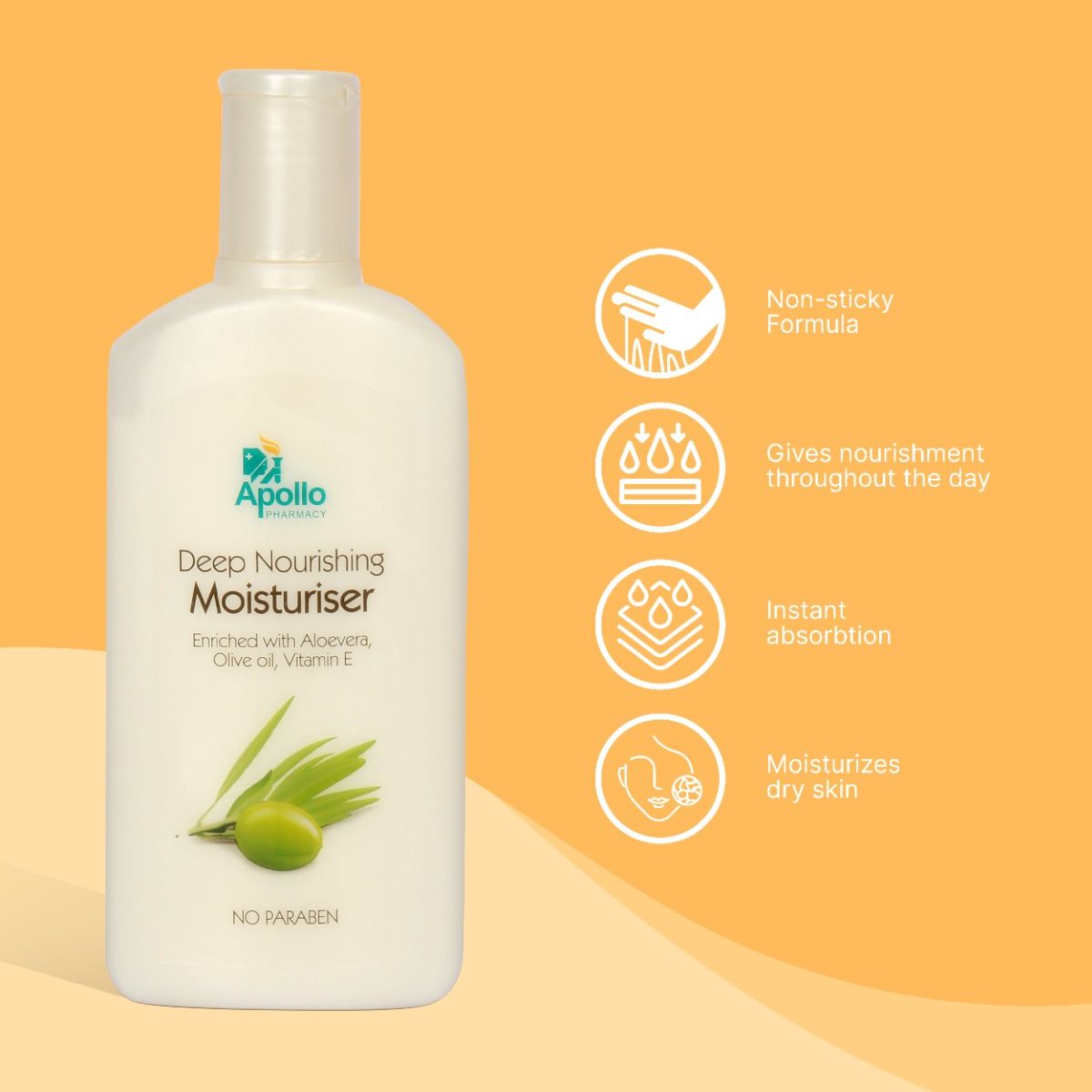 Apollo Pharmacy Deep Nourishing Moisturiser, 200 ml, Pack of 1 