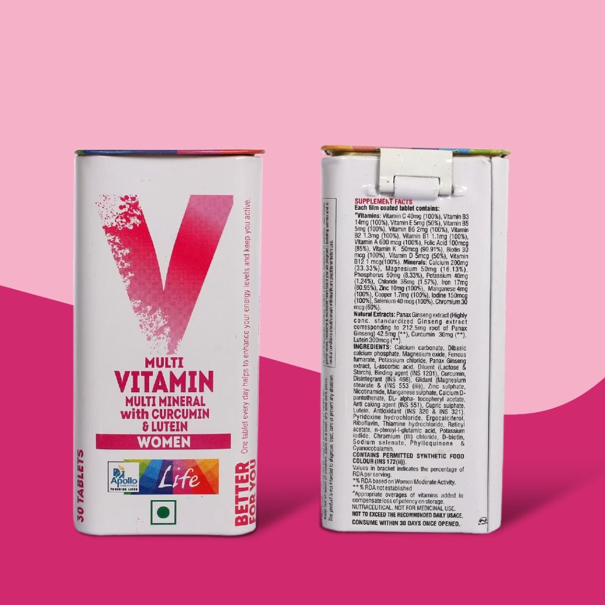 Apollo Life Multivitamin for Women, 30 Tablets Price, Uses, Side