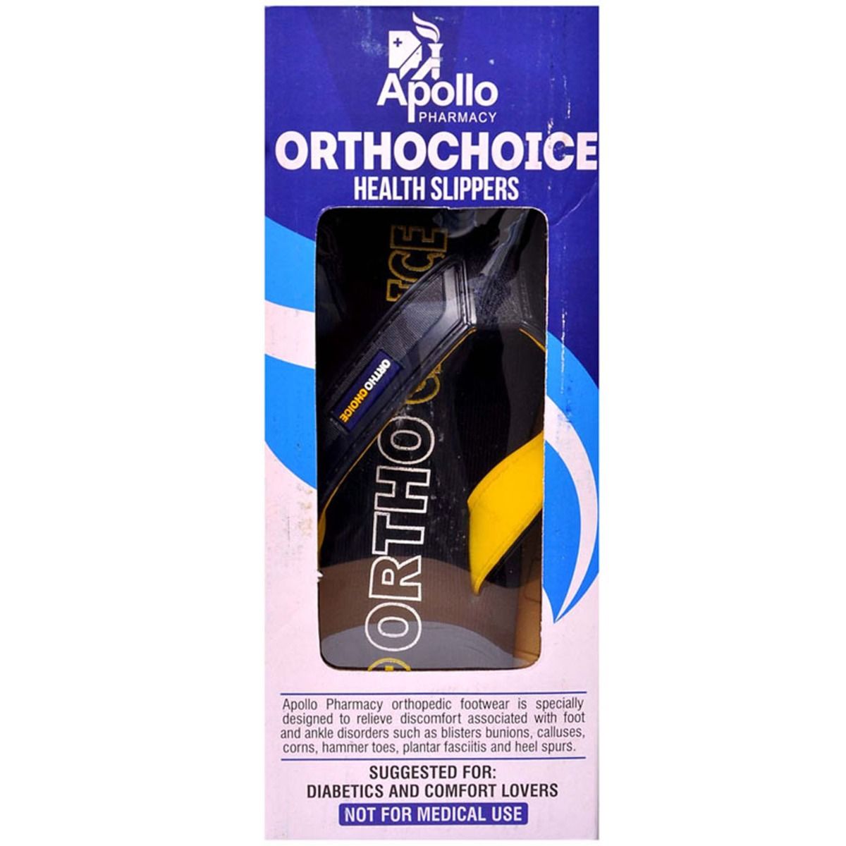 Buy Apollo Pharmacy Ortho Choice Men Health Slippers Size 8, 1 Pair Online