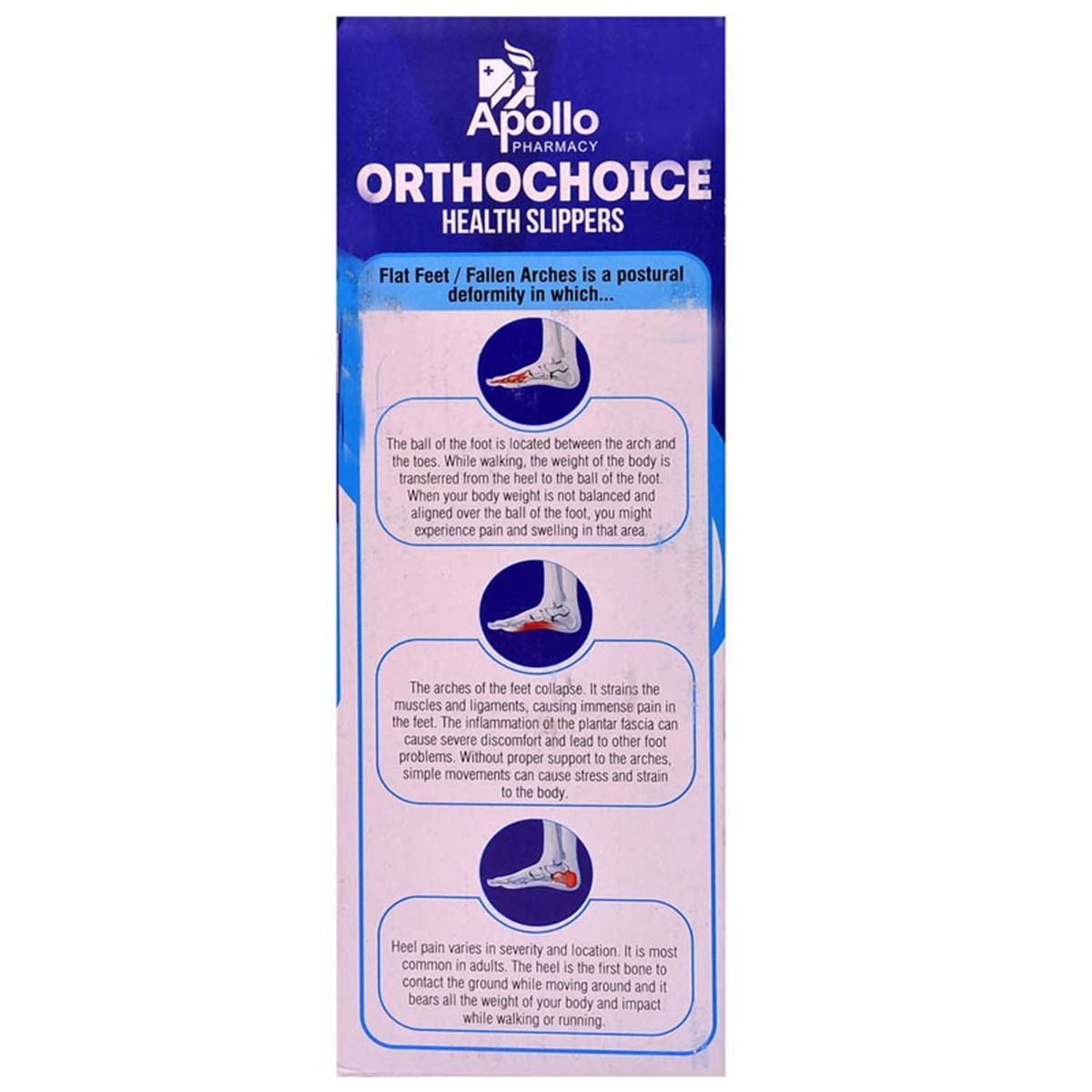 Apollo Pharmacy Ortho Choice Men Health Slippers Size 8, 1 Pair, Pack of 1 