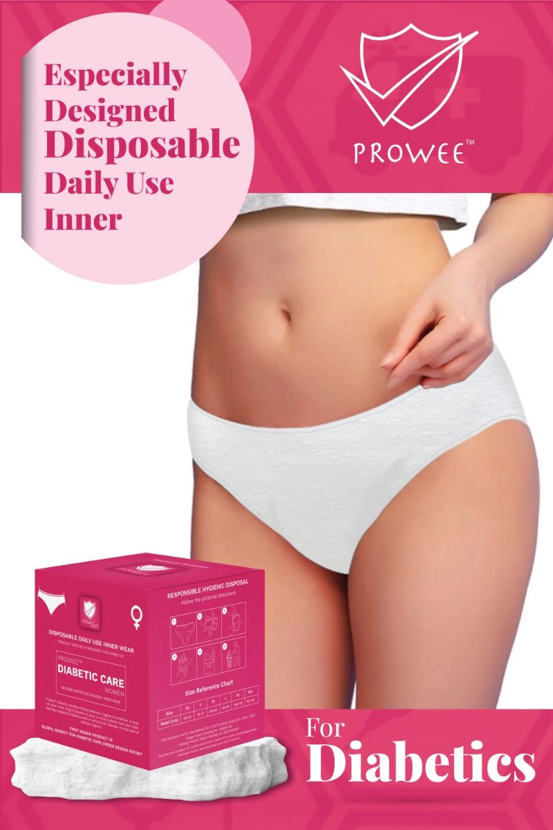 Prowee Diabetic Care Disposable Panty Large for Women, 5 Count, Pack of 1 