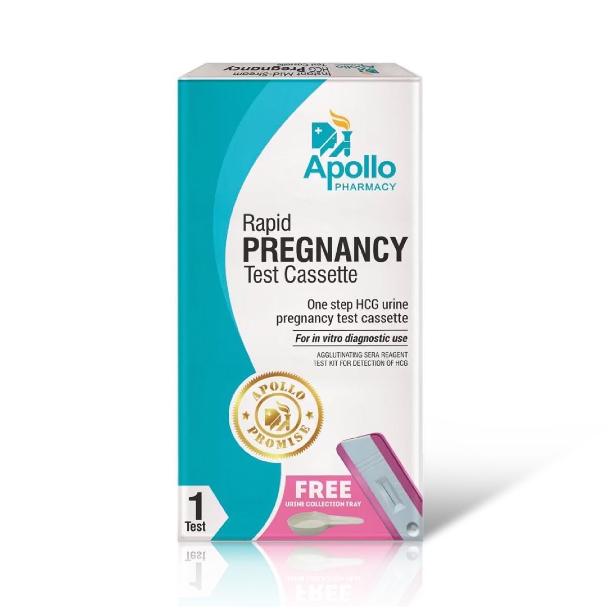 Buy Apollo Pharmacy Rapid Pregnancy Test Cassette, 2 Kits Online