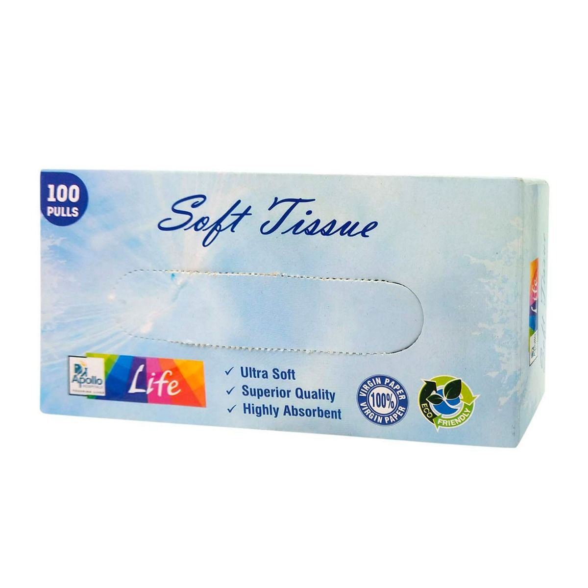 Apollo Life Soft Tissue Pulls, 100 Count, Pack of 1 
