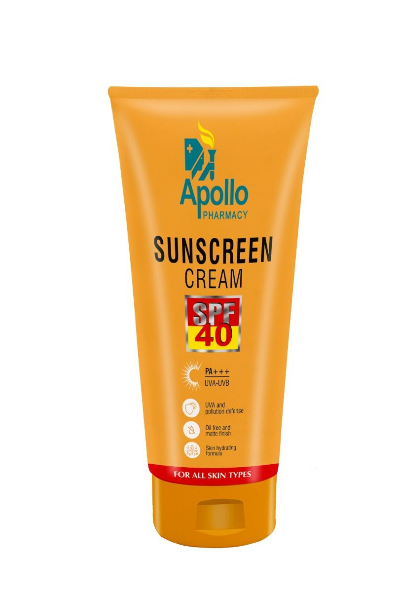 Buy Apollo Pharmacy SPF 40 PA+++ Sunscreen Cream, 60 gm Online