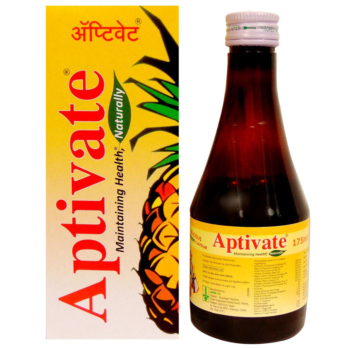 Aptivate Pineapple Syrup 175 ml Price, Uses, Side Effects, Composition