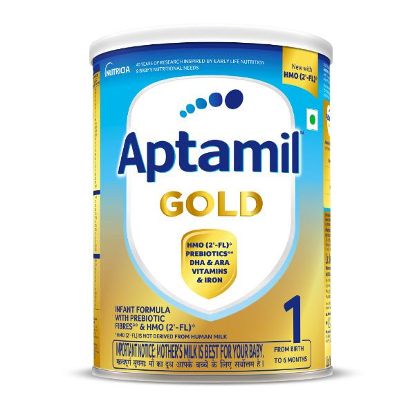 Aptamil Gold Infant Formula Stage 1 Powder, 400 gm Tin, Pack of 1 