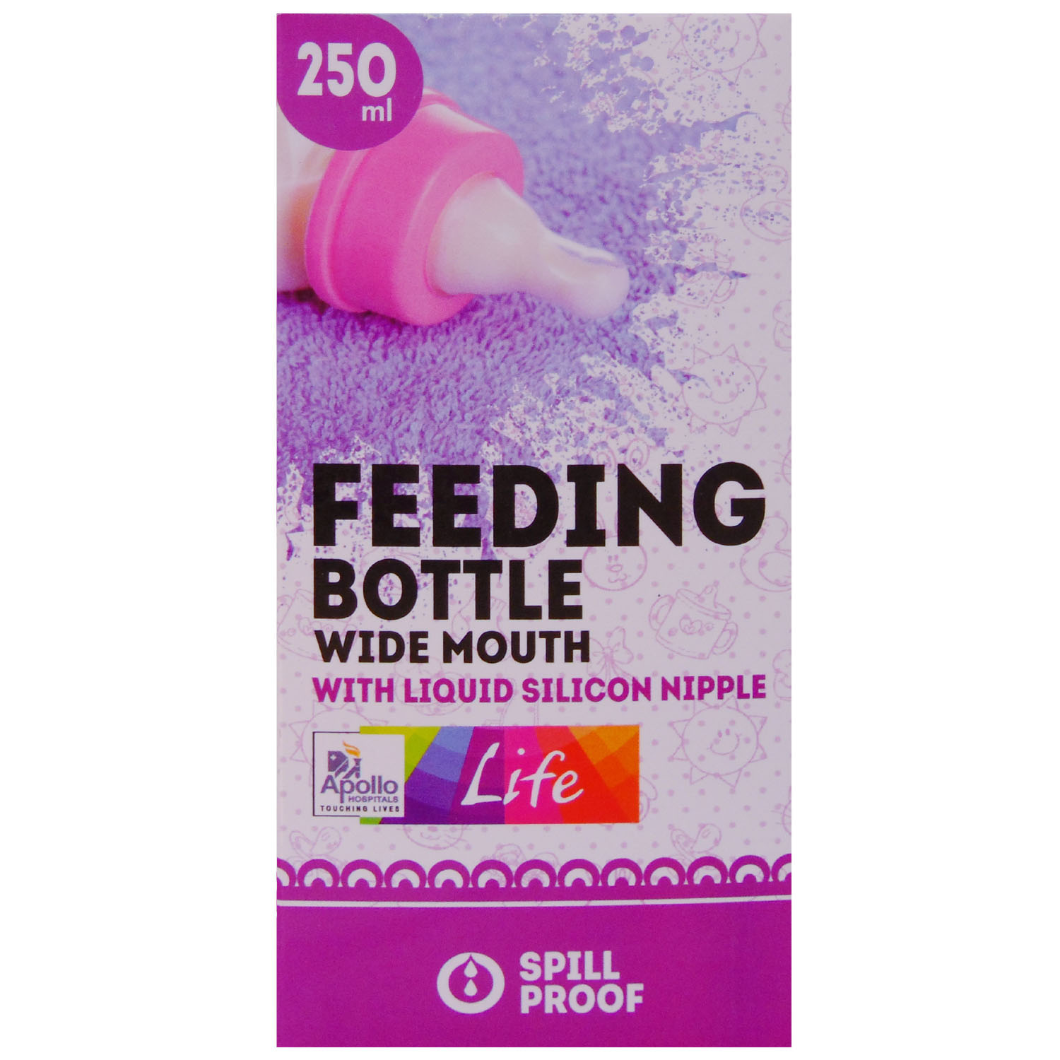 Buy Apollo Pharmacy Wide Mouth Feeding Bottle, 250 ml Online