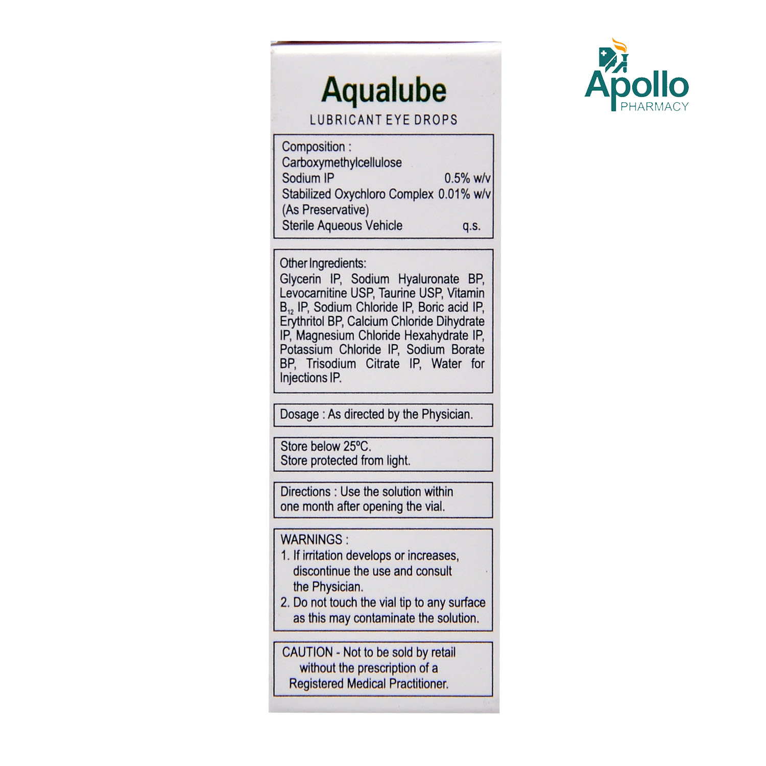 Aqualube Eye Drops 10 ml Price, Uses, Side Effects, Composition