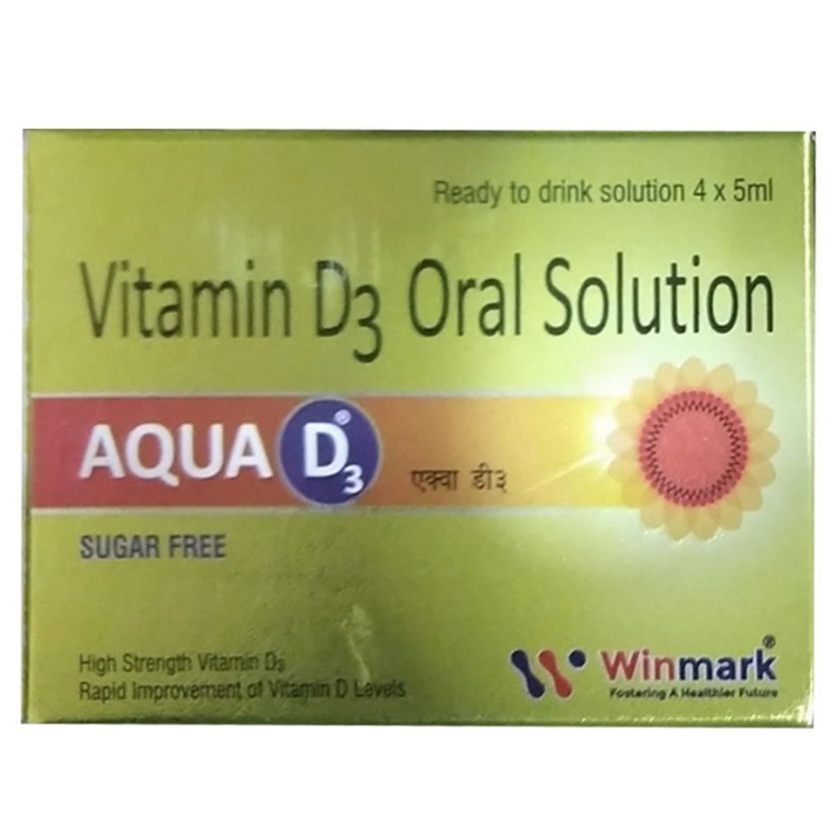 Aqua D3 Sugar Free Oral Solution 5 ml Price, Uses, Side Effects, Composition - Apollo Pharmacy