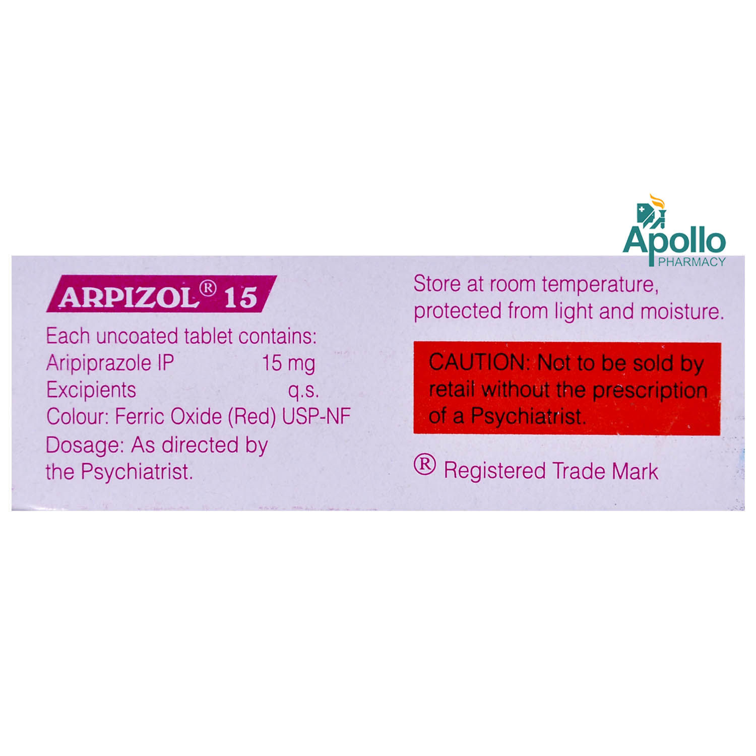 Arpizol 15 Tablet 10's Price, Uses, Side Effects, Composition - Apollo ...