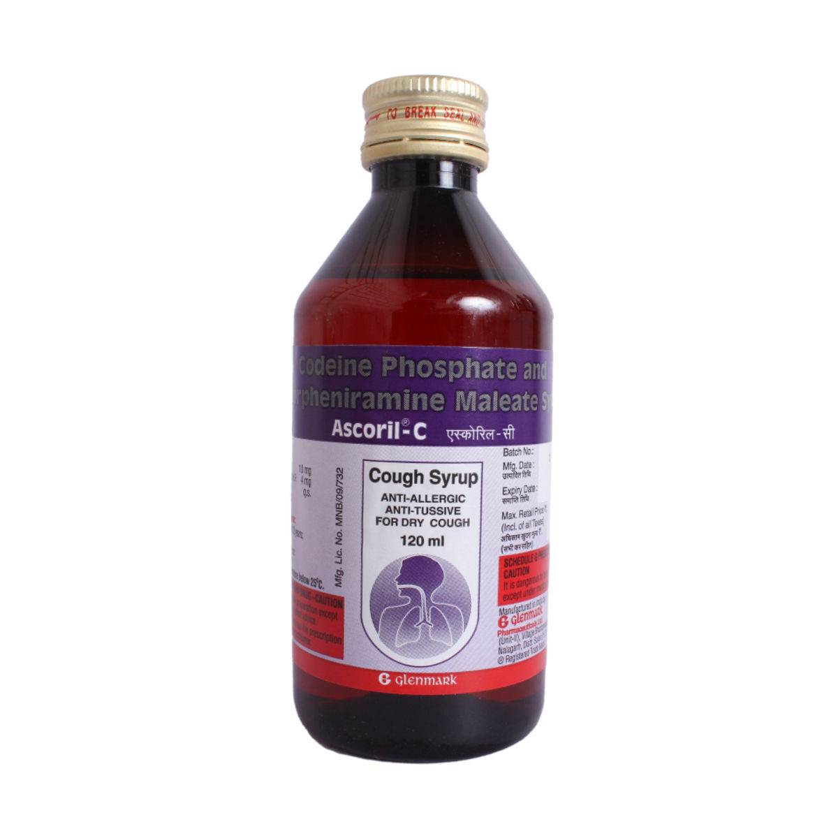 Ascoril C Syrup 125 ml, Pack of 1 SYRUP