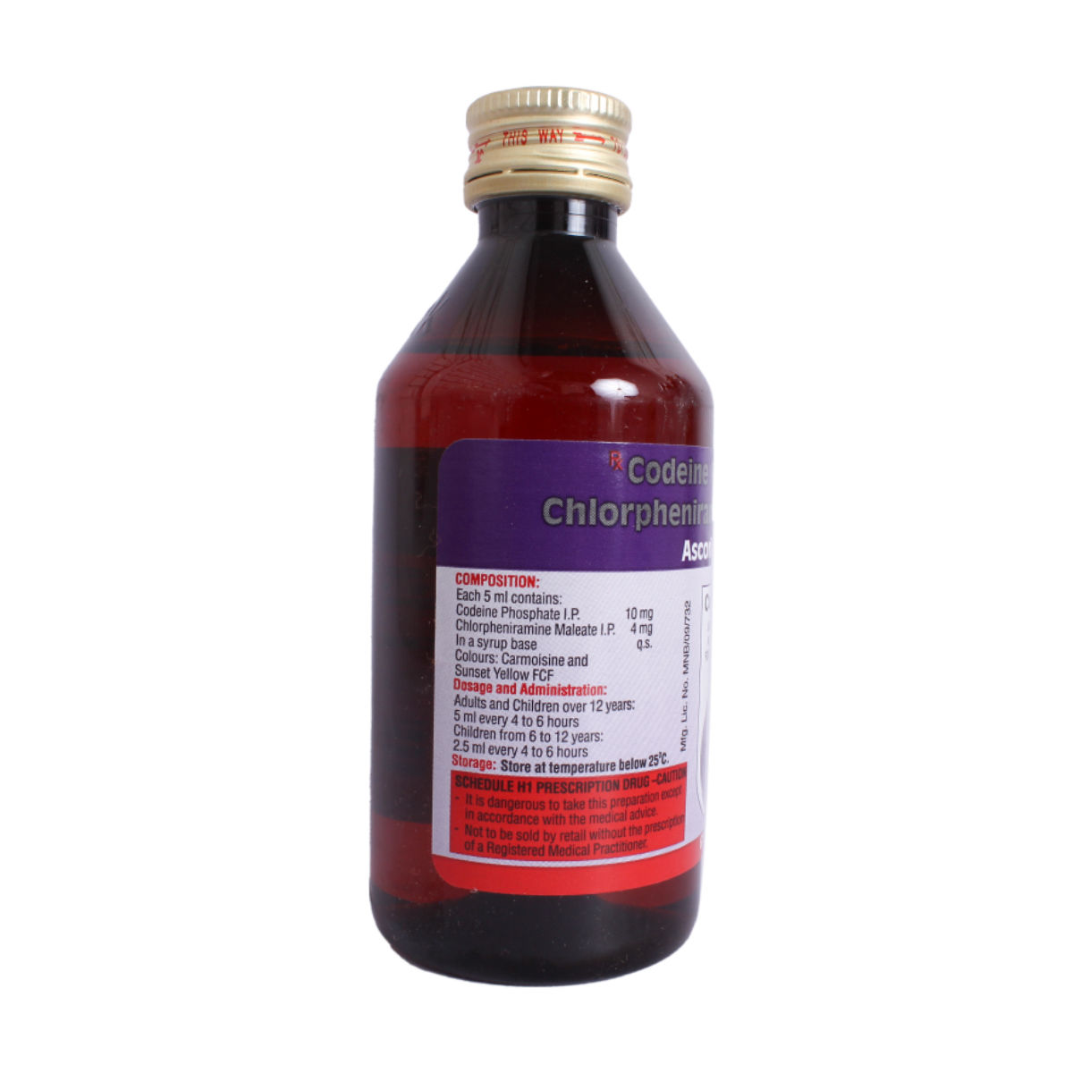 Ascoril C Syrup 125 ml, Pack of 1 SYRUP