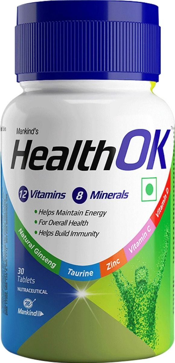 Health OK Multivitamin & Multimineral, 30 Tablets Price, Uses, Side