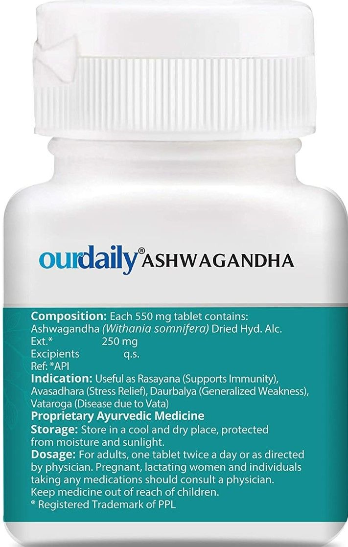 Ourdaily Ashwagandha, 60 Tablets, Pack of 1 